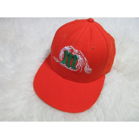 Vintage MIAMI HURRICANES Snapback AJD Hat Cap Nylon Double Knit